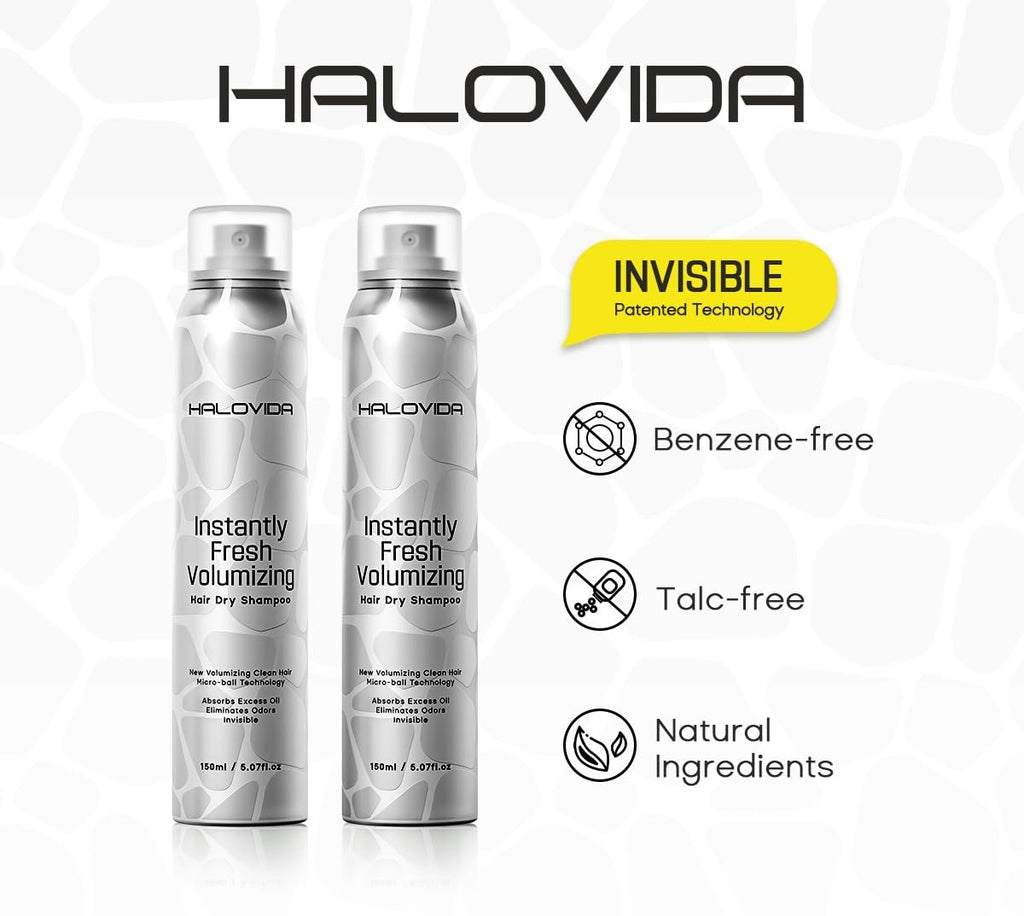 HALOVIDA Instant Fresh Volumizing Invisible Dry Shampoo – Travel Size 60ml