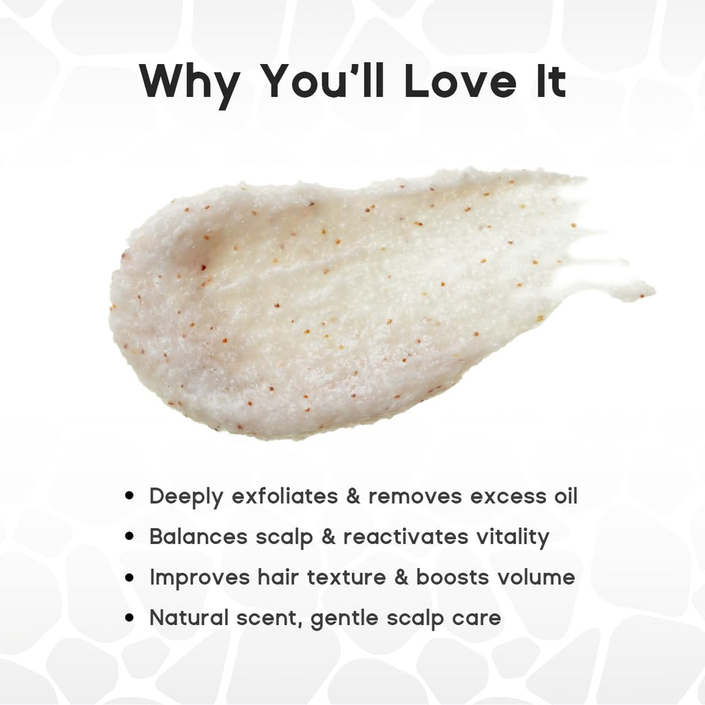 HALOVIDA Sea Salt Rosemary & Mint Scalp Scrub – Deep Cleansing, Itch Relief, Cruelty-Free