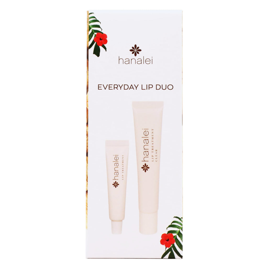 Hanalei Lip Treatment Duo — Hydrating Lip Balm & Repair with Kukui Oil (Full & Travel Size)