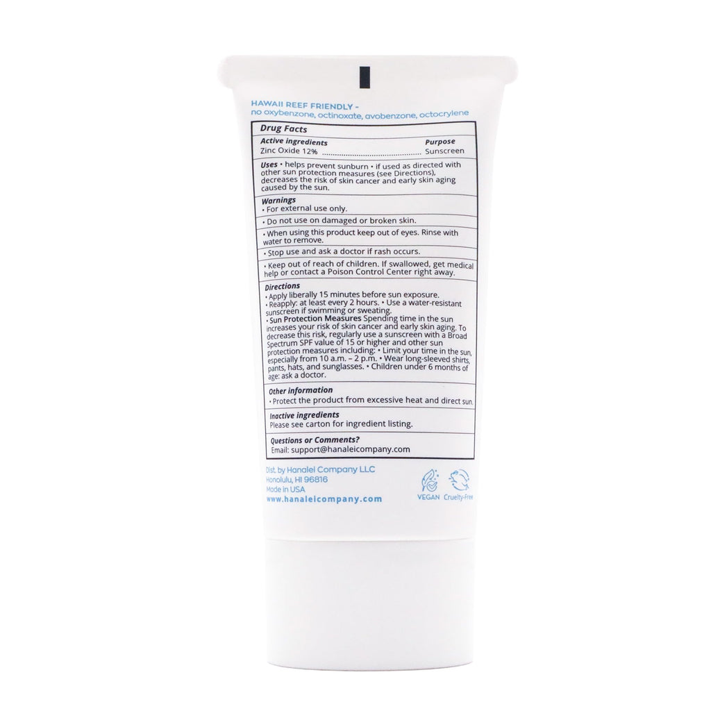 Hanalei Mineral Sunscreen Face Moisturizer SPF 50 – Dermatologist Tested, Reef-Safe, 3-in-1 Hydrating Primer