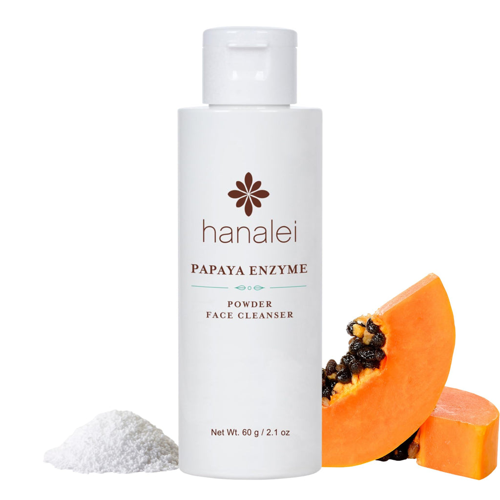 Hanalei Papaya Powder Face Cleanser - Gentle Daily Exfoliating Wash for All Skin Types - 60g