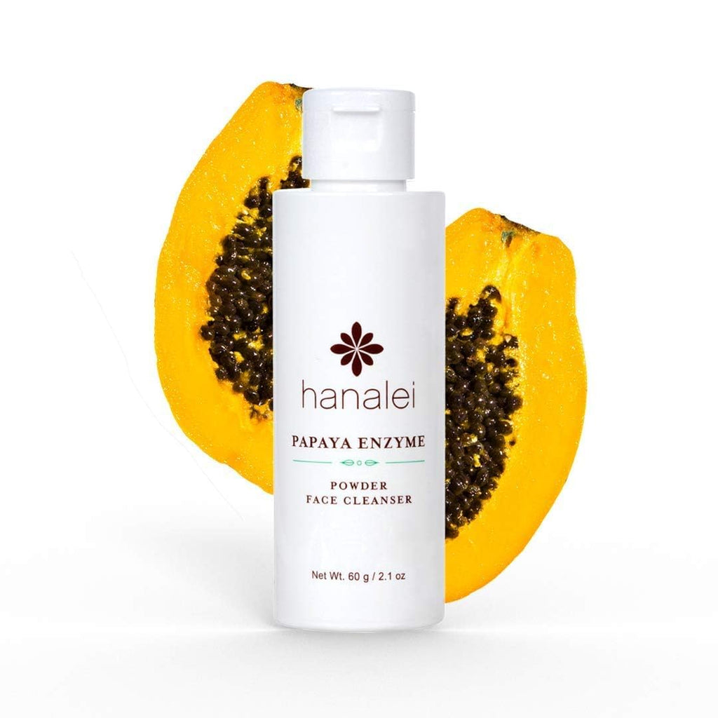 Hanalei Papaya Powder Face Cleanser - Gentle Daily Exfoliating Wash for All Skin Types - 60g