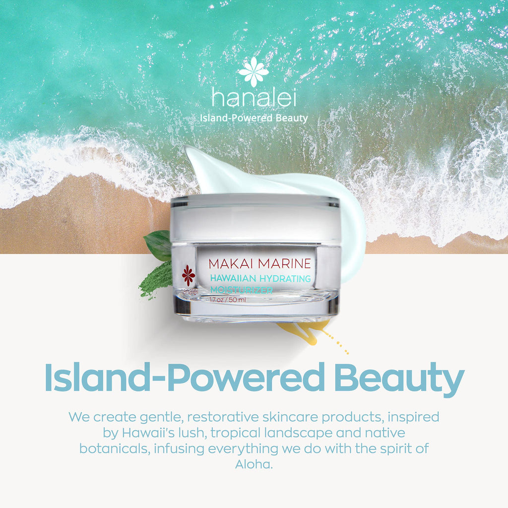 Hanalei Makai Marine Gel-Cream | Lightweight Hydration for Dry Skin | Vegan & Cruelty-Free, 1.7 fl oz