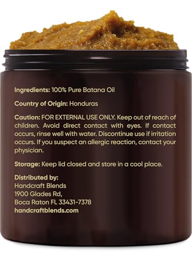 Handcraft Blends Raw Batana Oil — 4 oz, 100% Pure & Unrefined for Hair Hydration