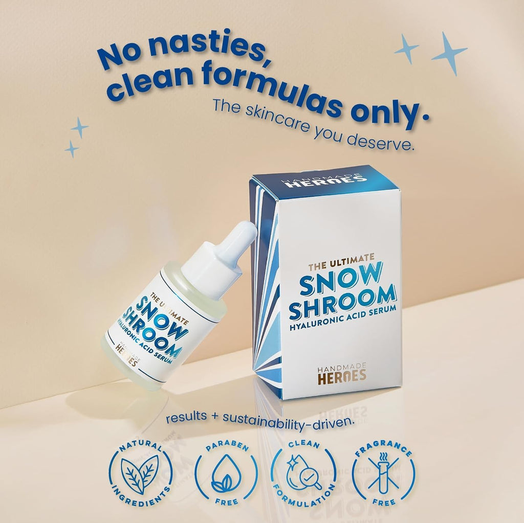 Handmade Heroes Tremella Hyaluronic Serum – All-Natural, Vegan, Fragrance-Free Hydration