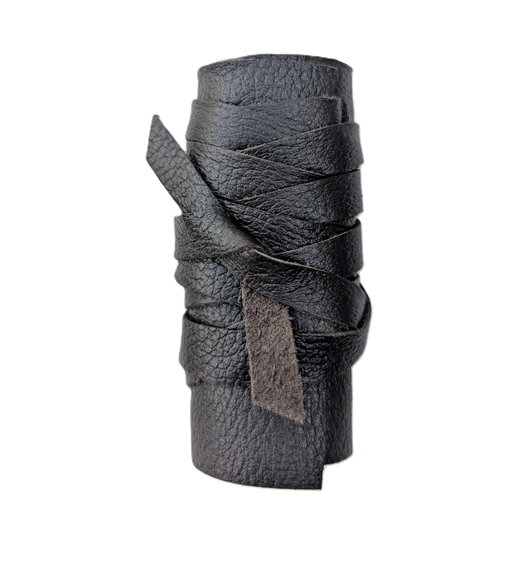 Handmade Leather Hair Wrap - Ponytail Holder | Viking Warrior Style