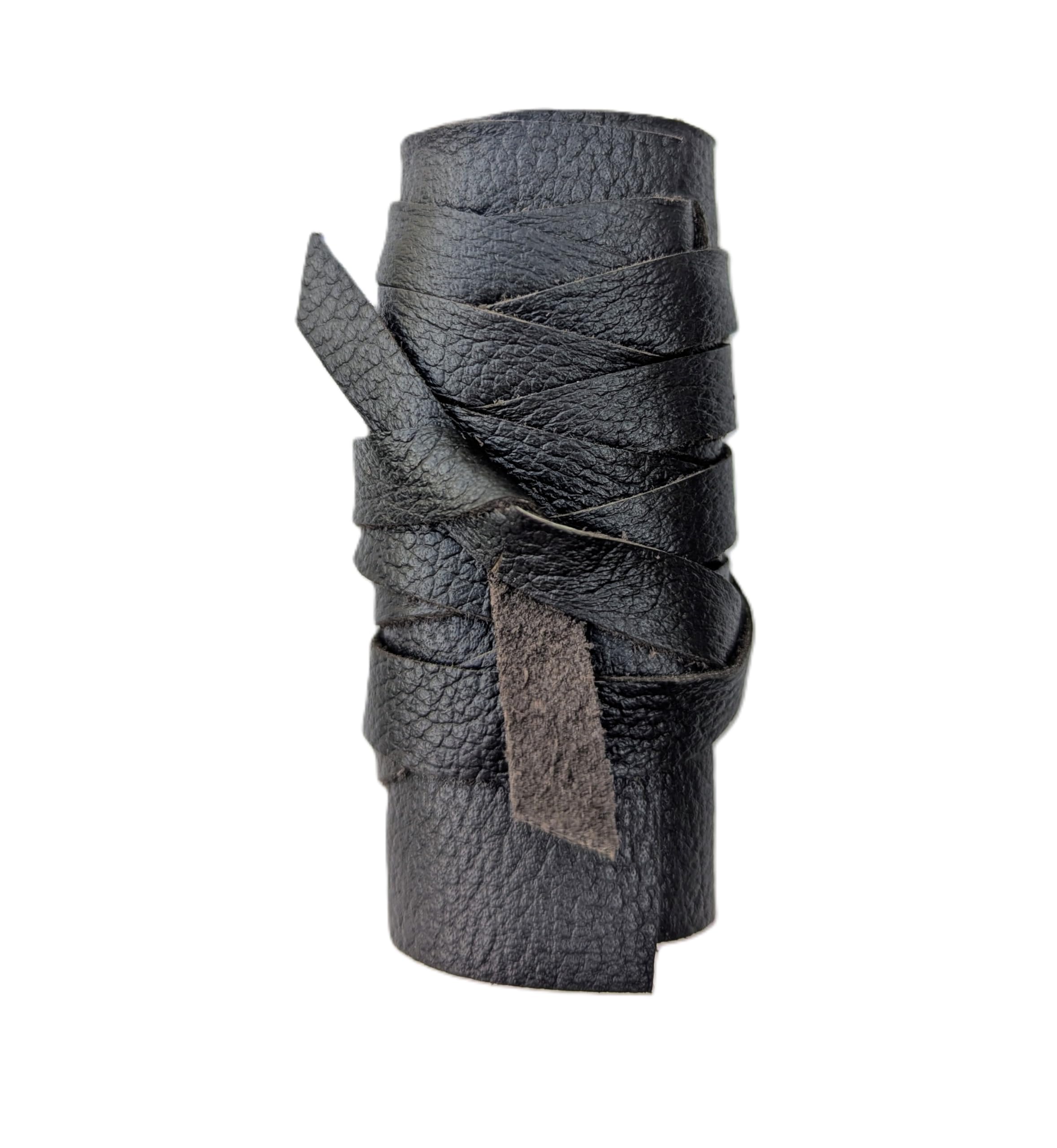 Handmade Leather Hair Wrap - Ponytail Holder | Viking Warrior Style