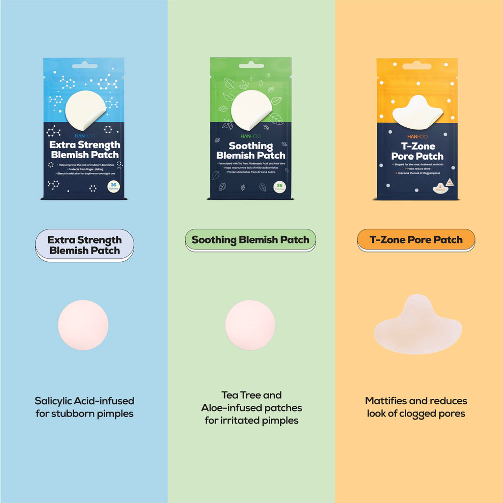 HANHOO Soothing Blemish Patch Bundle | 88 Patches with Salicylic Acid, Tea Tree & Aloe