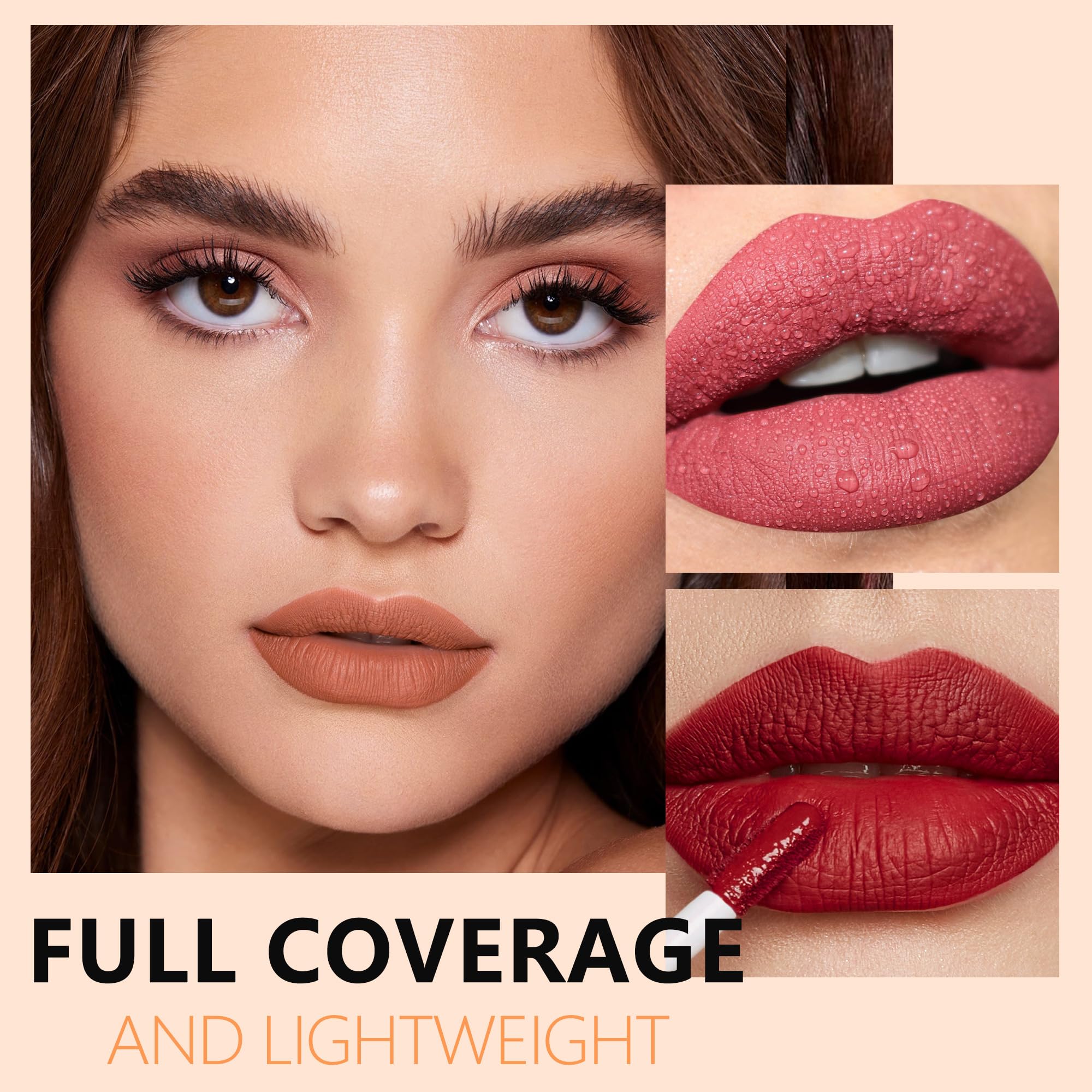 HANLADY Berry Pink Red Lipstick 3pc – Long-Lasting Matte, Vegan & Cruelty-Free Lip Color