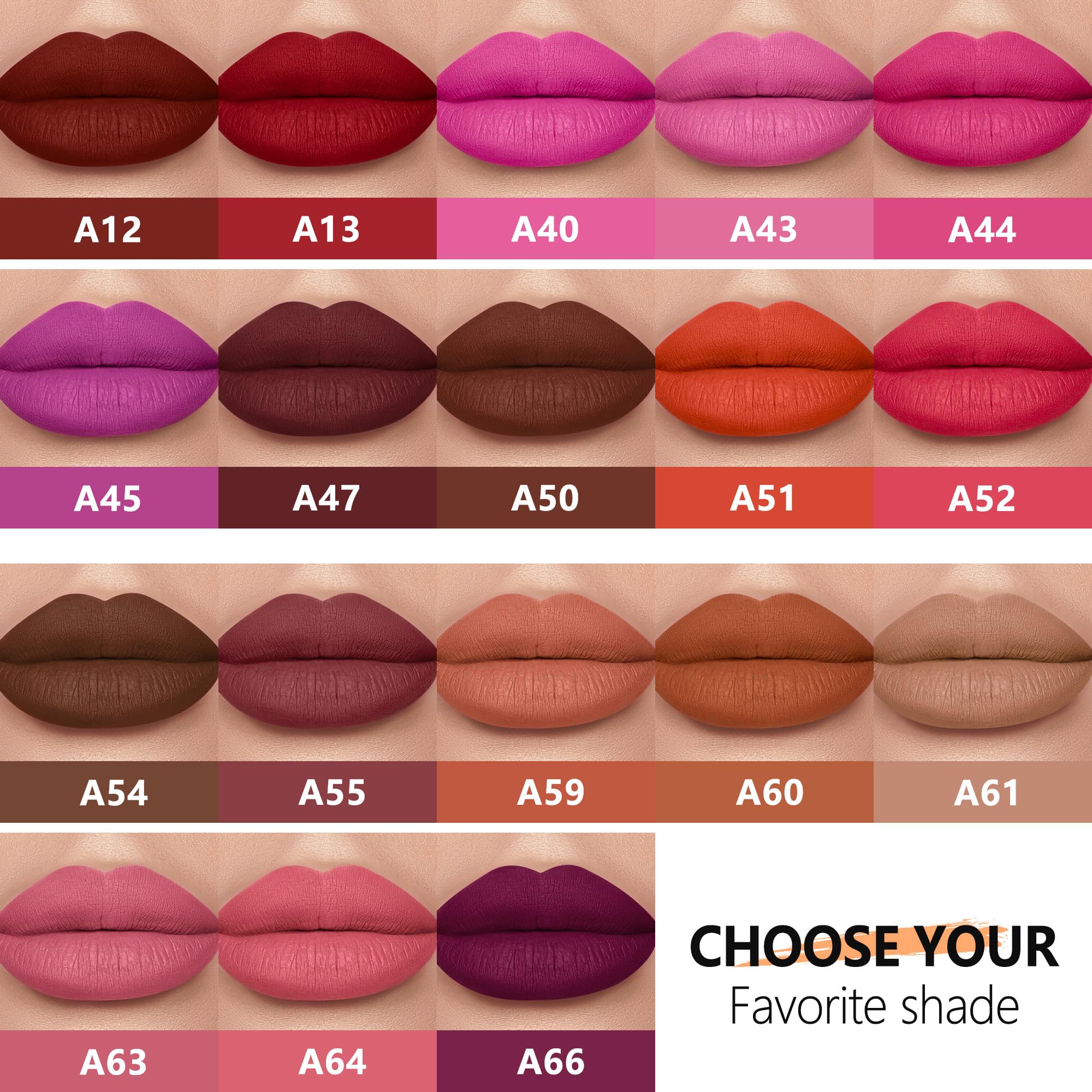 HANLADY Dark Burgundy Lipstick – Long-Wearing Matte, Vegan & Cruelty-Free (A47 Flamingo, 1 Pack)