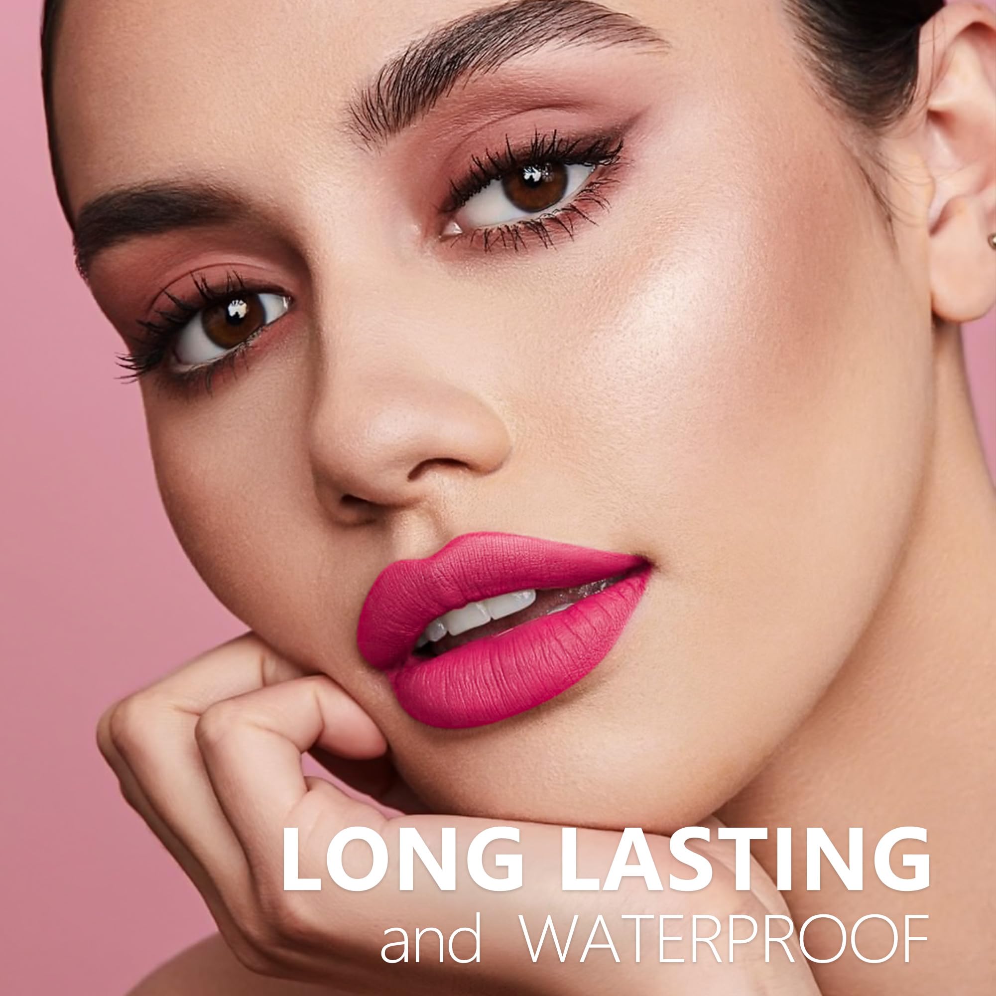 HANLADY Nude Berry Pink Lipstick 3pc – Long Lasting Matte Lip Color A61/66/44