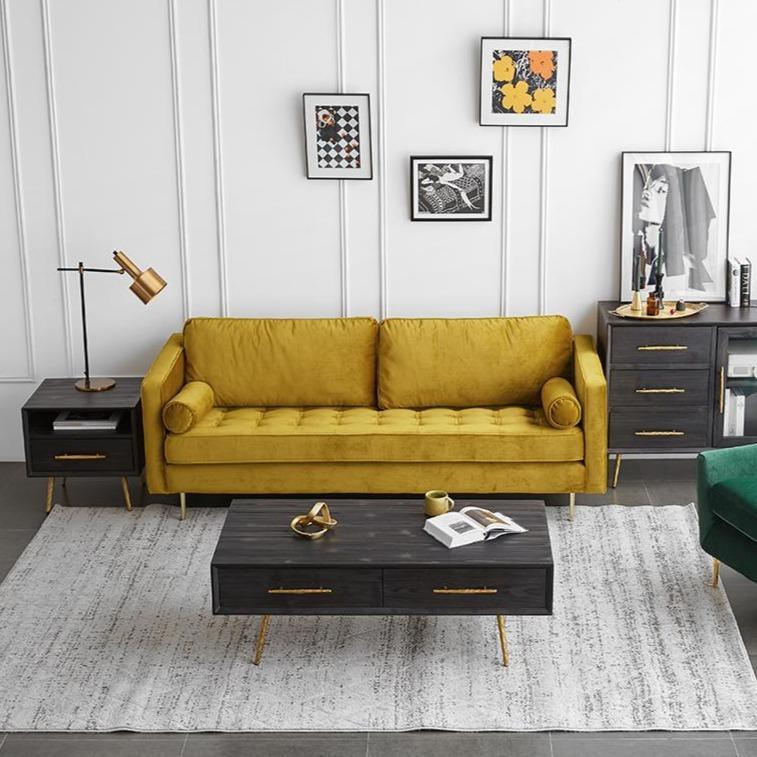 Hanoi Two Seater Sofa, Velvet