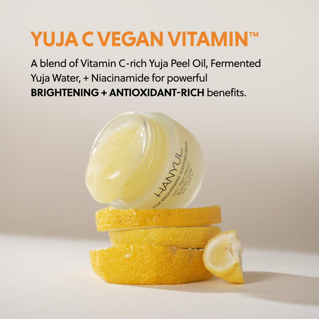 Hanyul Yuja Sleeping Mask | Korean Yuzu Night Cream for Glow, Hydration & Radiance