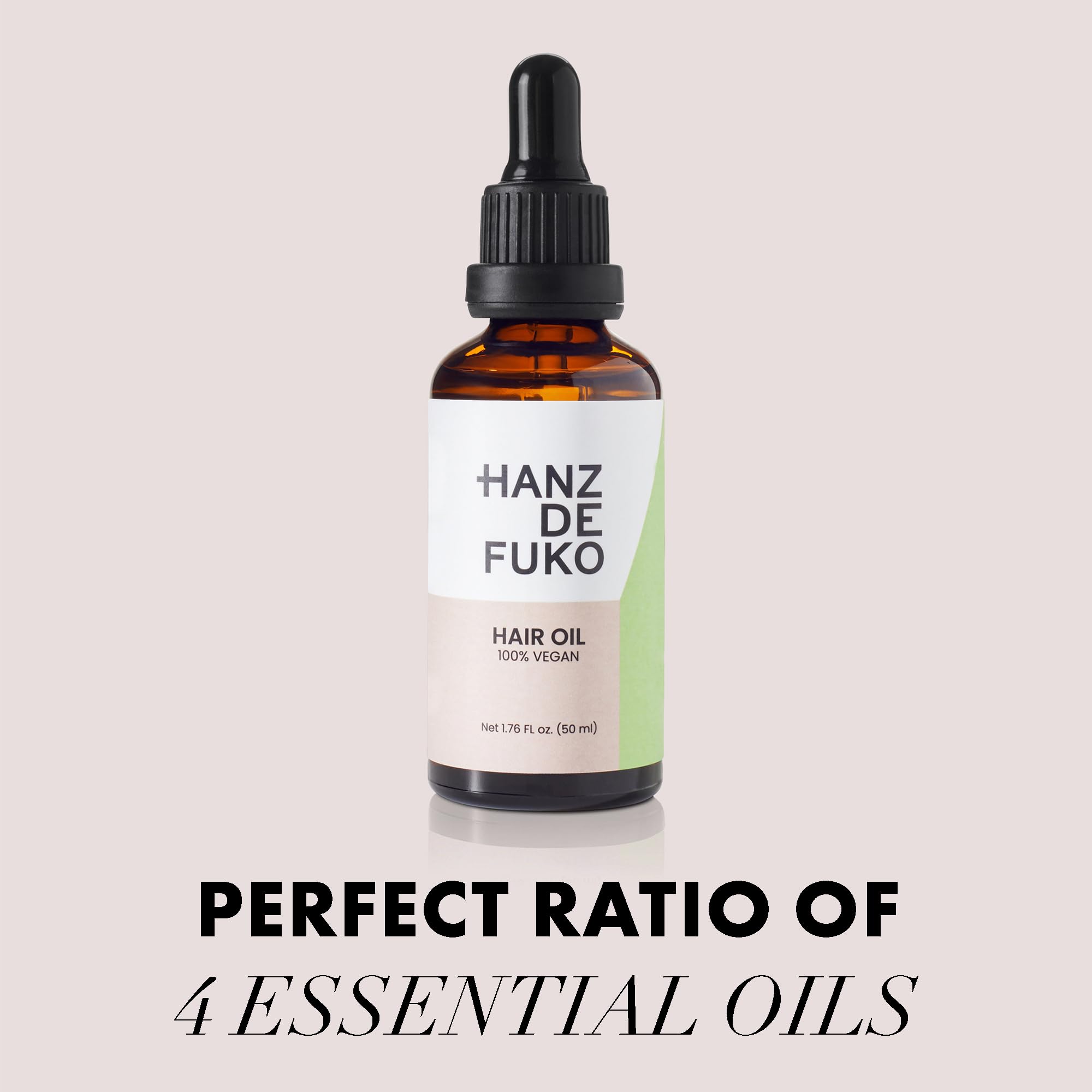 Hanz de Fuko Vegan Hair & Beard Oil – Hydration, Shine & Lightweight Care | 1.76 oz