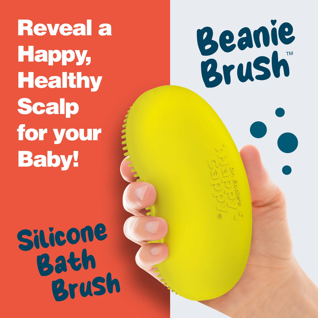 Happy Cappy Medicated Shampoo & Beanie Brush Bundle for Babies – Fragrance-Free, Gentle Cradle Cap Care