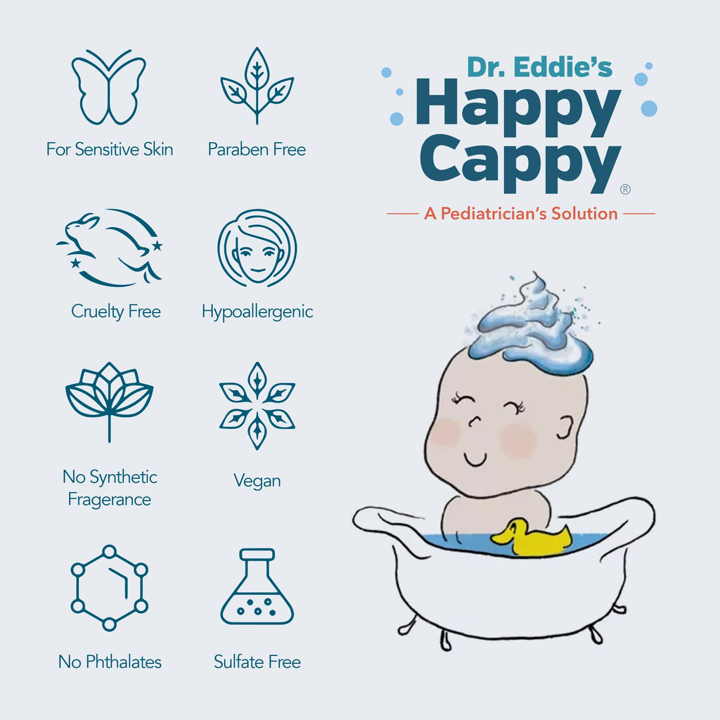 Happy Cappy Daily Medicated Shampoo & Body Wash – Fragrance-Free for Cradle Cap & Seborrheic Dermatitis