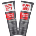 Happy Nuts Comfort Cream Deodorant for Men – Aluminum-Free, Odor Control, 2-Pack Unscented (3.4 oz)