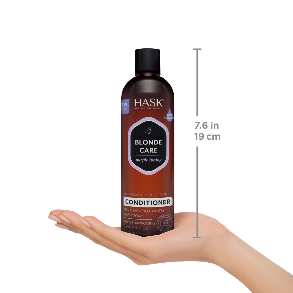 HASK Blonde Care Shampoo + Conditioner Set | Sulfate-Free, Gluten-Free, Vegan, Color Safe | 12oz Each
