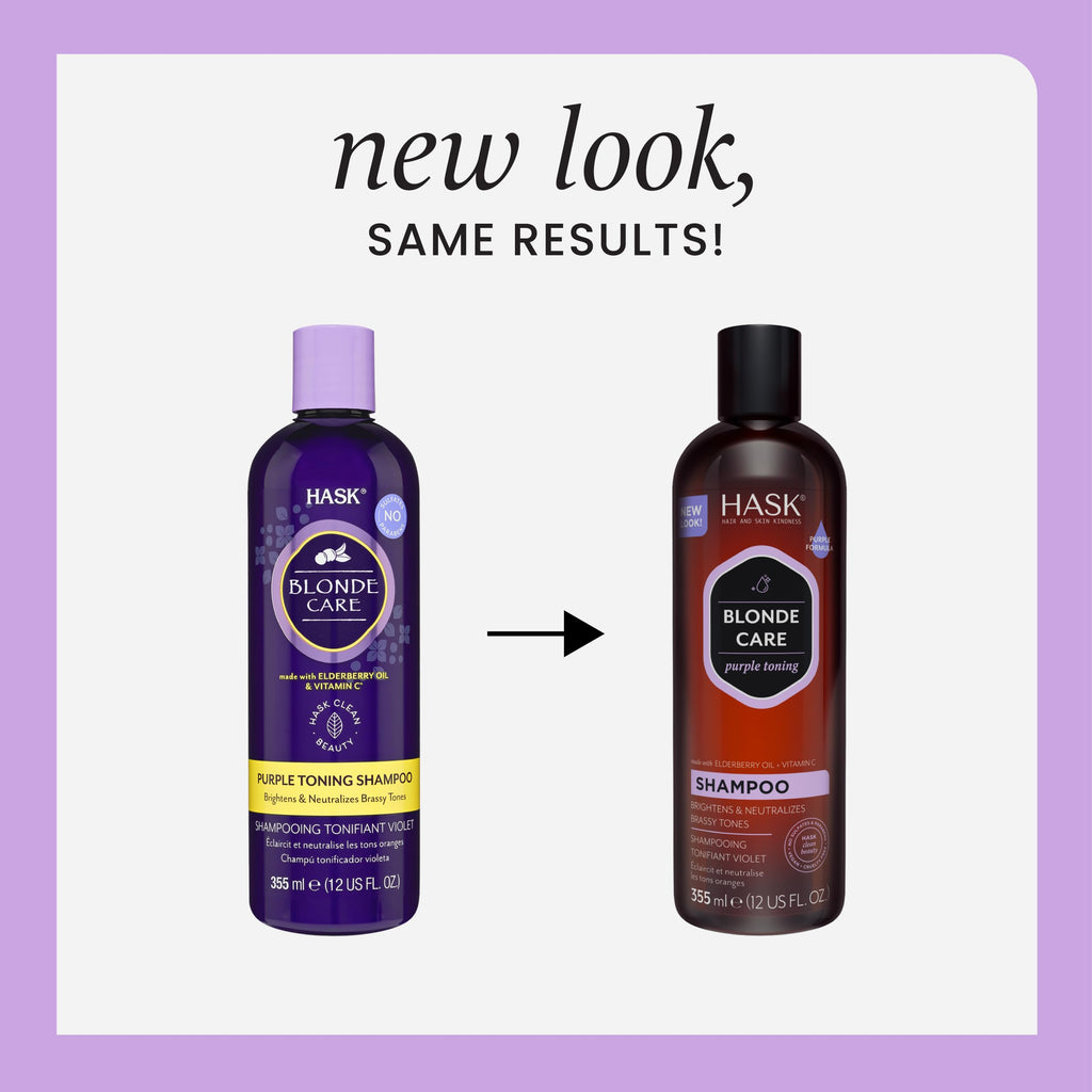HASK Blonde Care Shampoo + Conditioner Set | Sulfate-Free, Gluten-Free, Vegan, Color Safe | 12oz Each