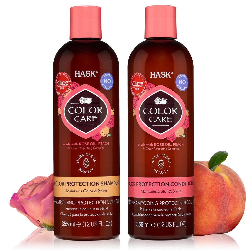 HASK Color Care Shampoo + Conditioner Set for Color-Treated Hair | Sulfate-Free, Vegan, Cruelty-Free