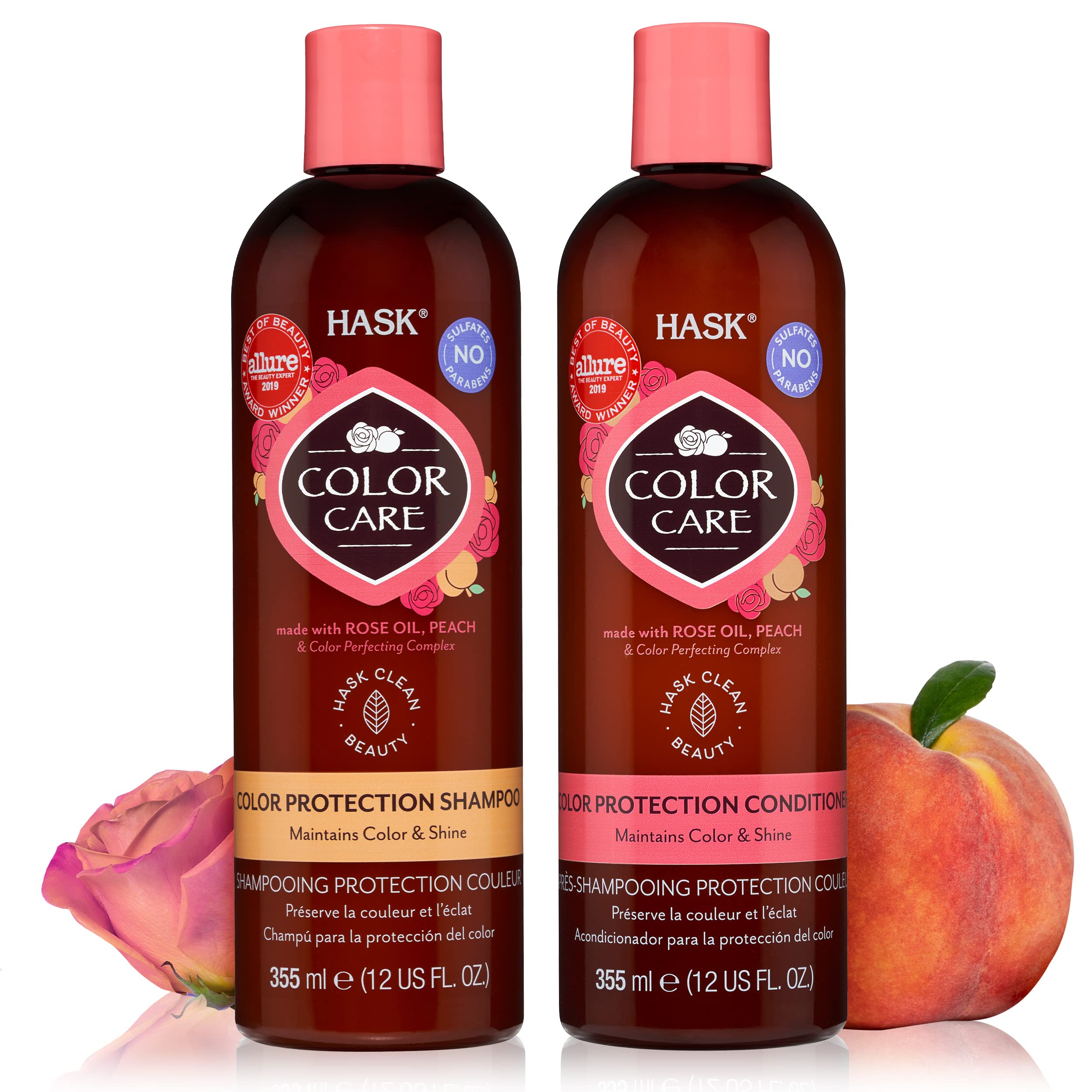 HASK Color Care Shampoo + Conditioner Set for Color-Treated Hair | Sulfate-Free, Vegan, Cruelty-Free