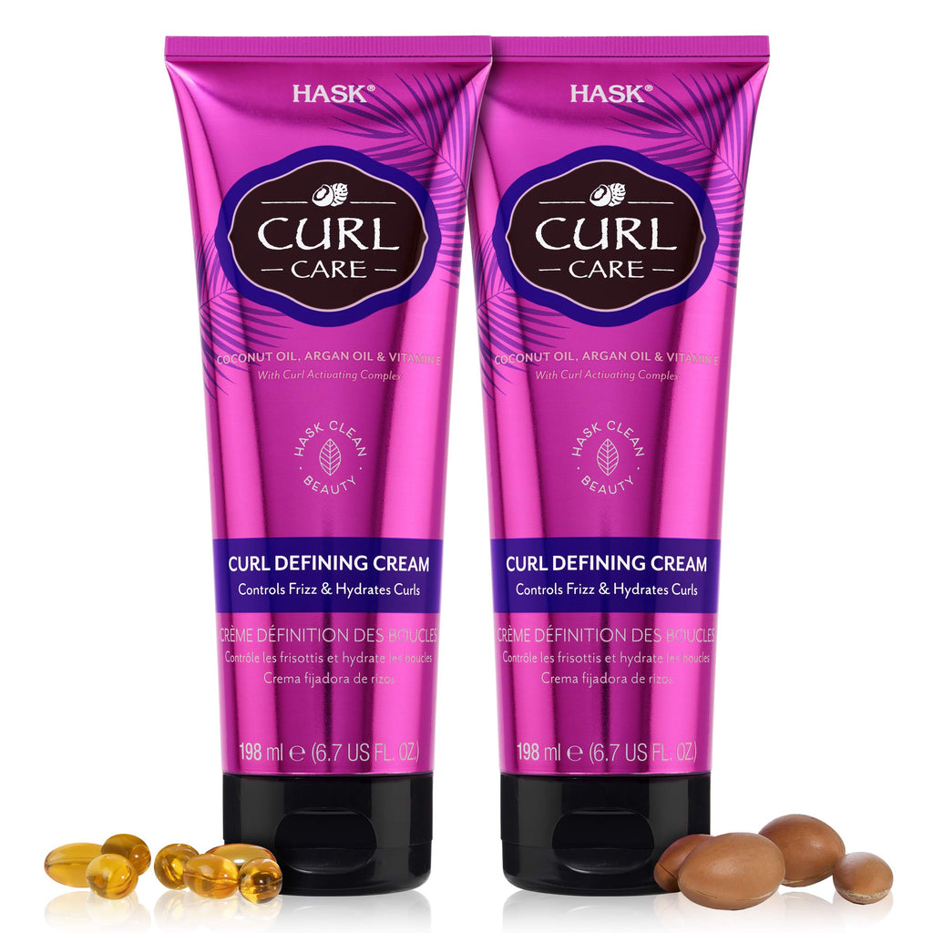 HASK Hair Cream - Curl Care Defining Cream Bundle | Vegan, Cruelty-Free, Color Safe