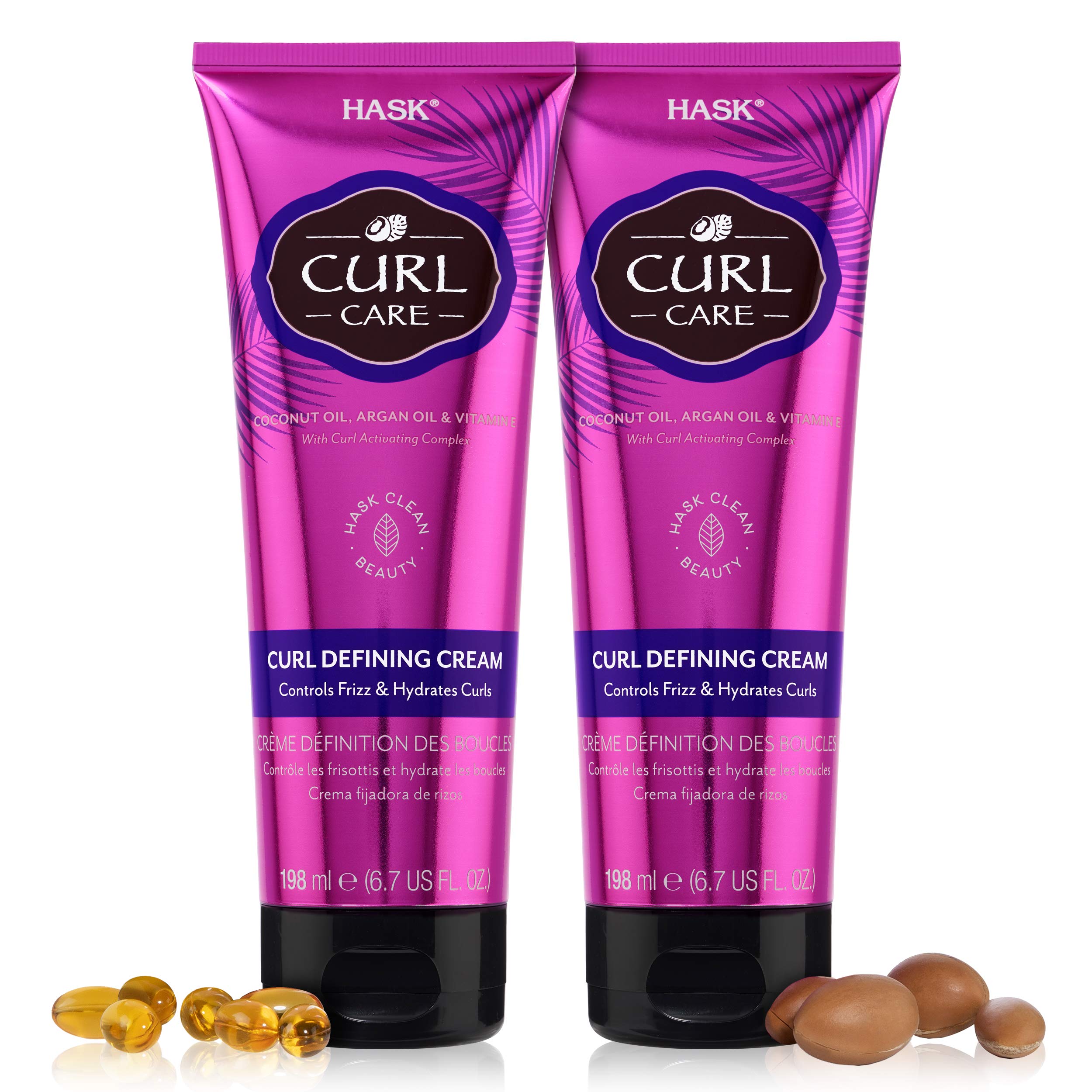 HASK Hair Cream - Curl Care Defining Cream Bundle | Vegan, Cruelty-Free, Color Safe