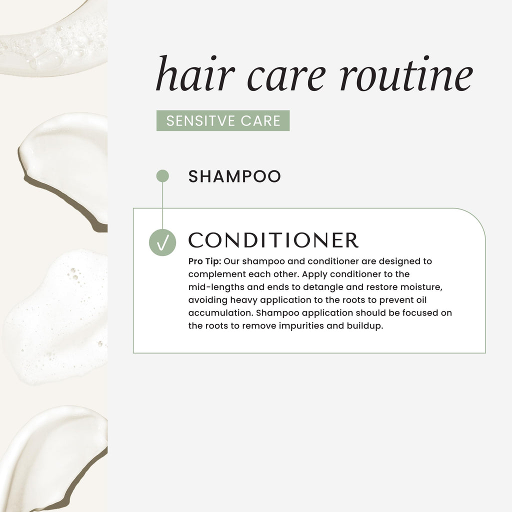 HASK Sensitive Care Shampoo + Conditioner Set - Fragrance-Free, Sulfate-Free, Vegan, Color Safe (12 oz each)