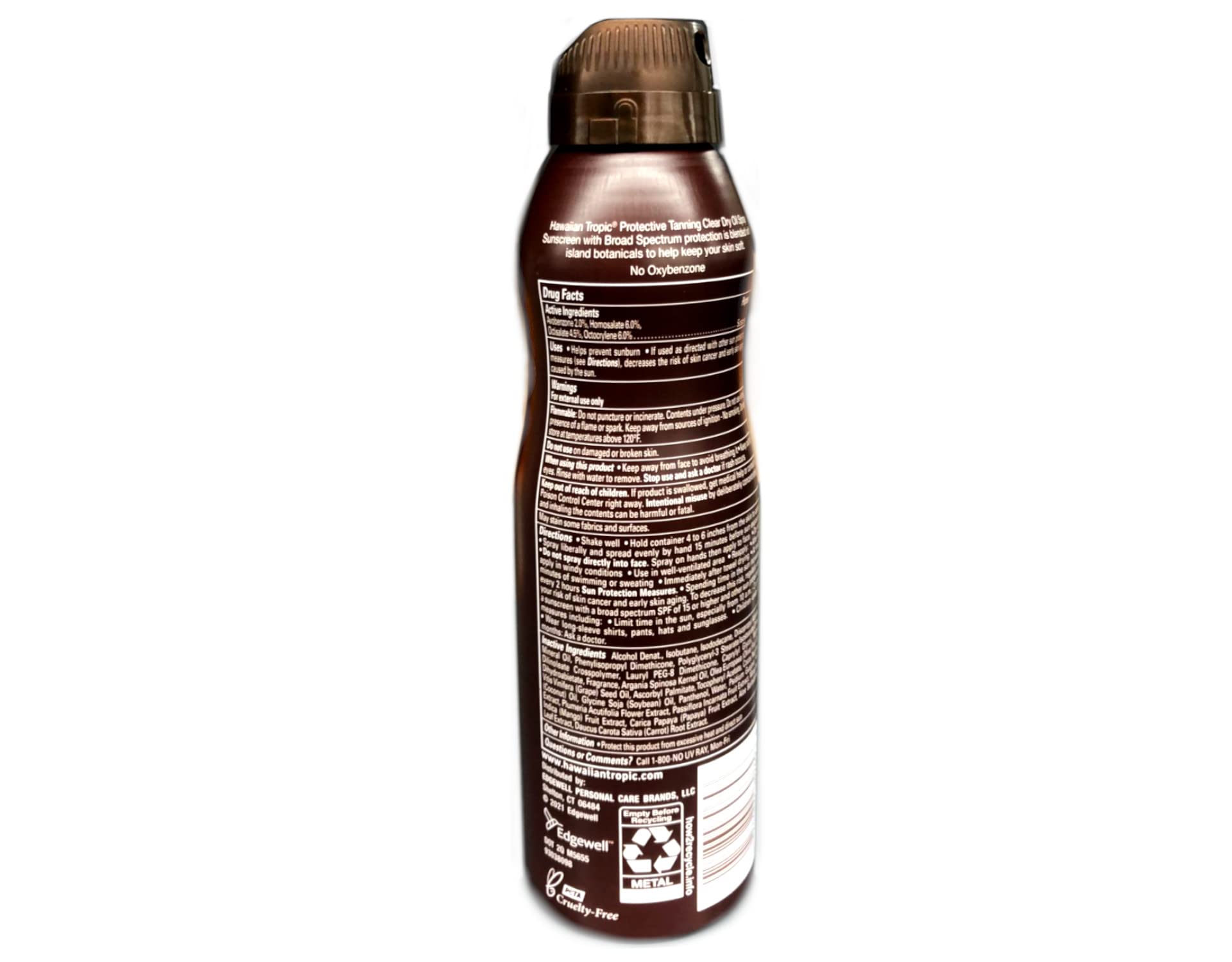 Hawaiian Tropic Dry Oil Clear Spray SPF30 – 5.2 oz Pack of 2