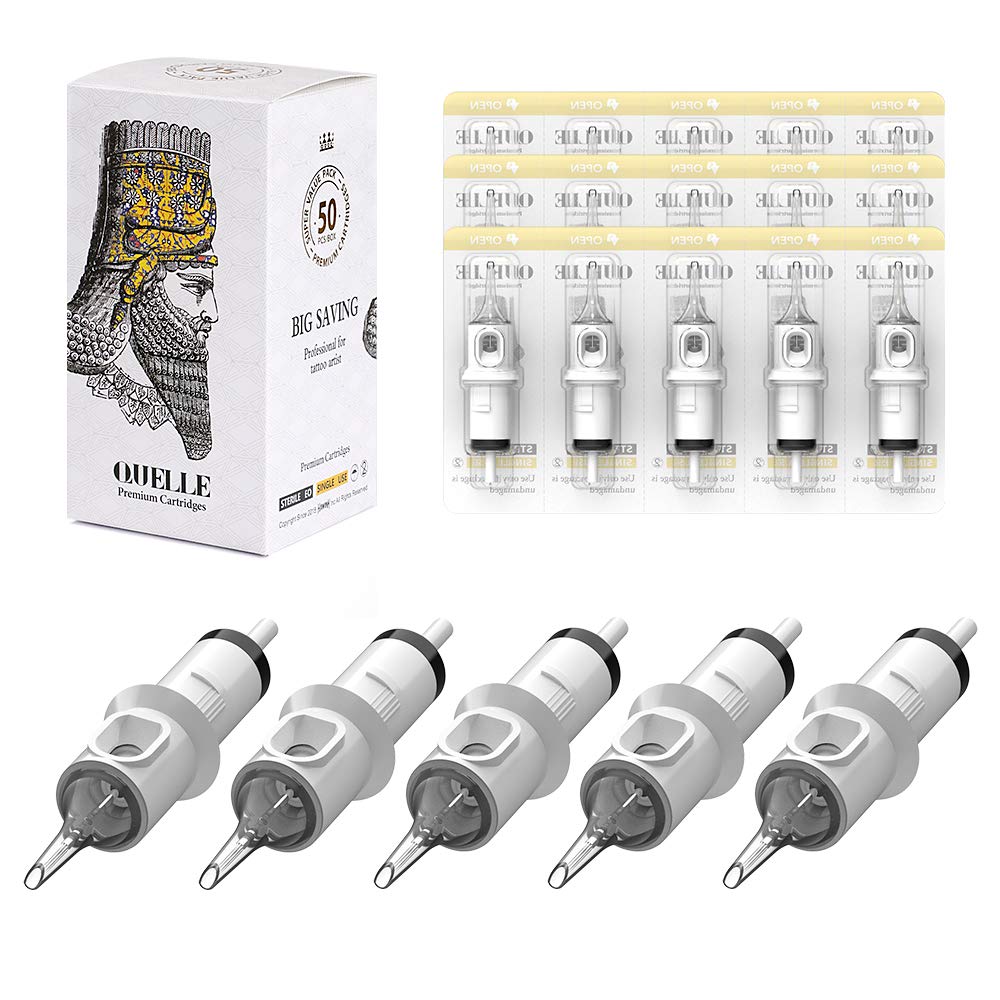 HAWINK 7RL Tattoo Needles Cartridge #12 – 50 pcs | 7 Round Liner X-Taper + Membrane | EN05S-50-1207RL