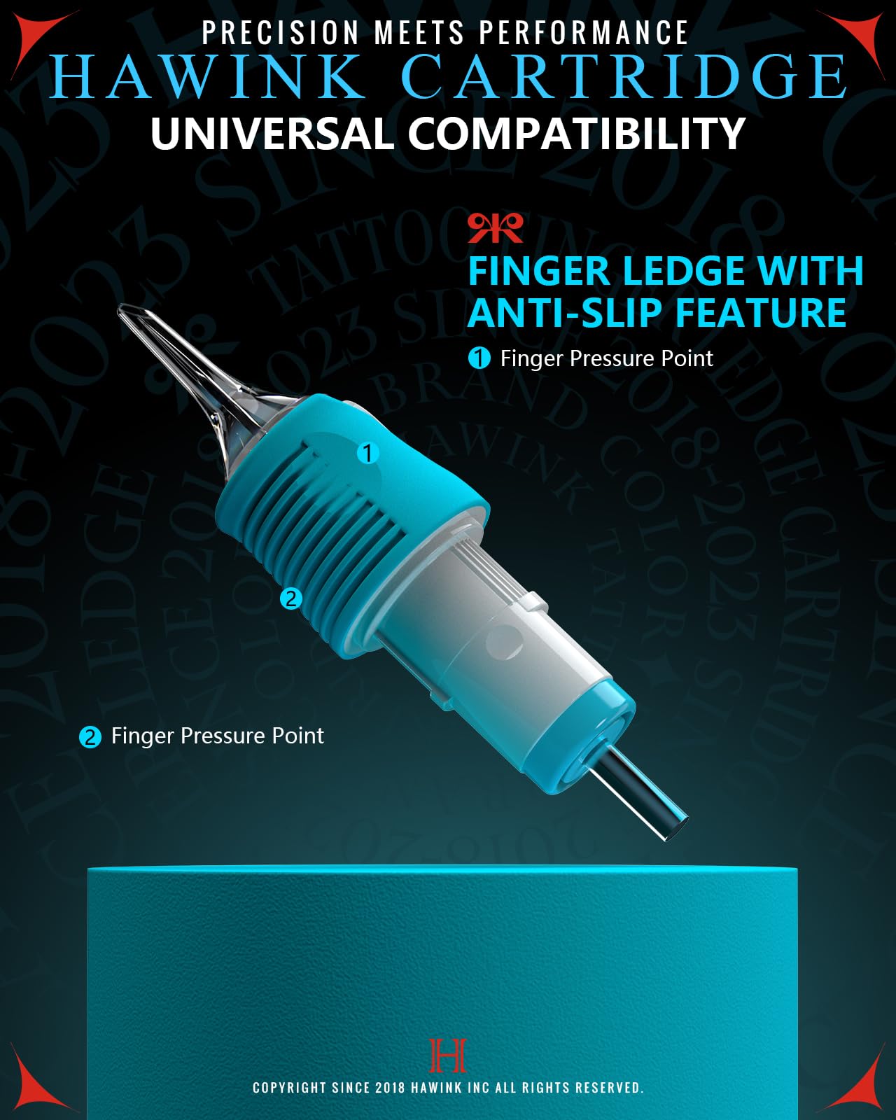 HAWINK 60-Piece Tattoo Needle Cartridges: Mixed Sizes (#10 Bugpin, #12 Standard) 5RS-14RS + EN05S-BFG-60KIT-S