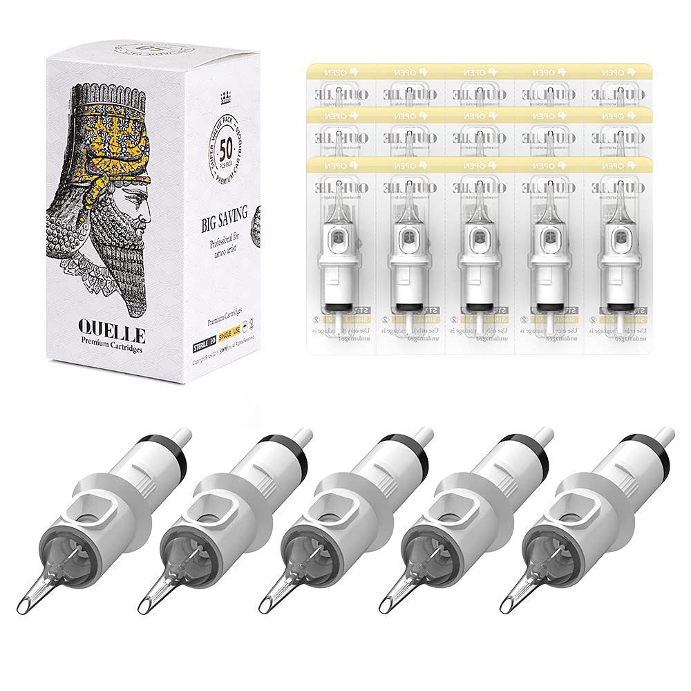HAWINK Tattoo Cartridge Needles 50Pcs Mixed Set – Standard Round Liner 3RL 5RL 7RL 9RL 11RL EN05S-50KIT-E