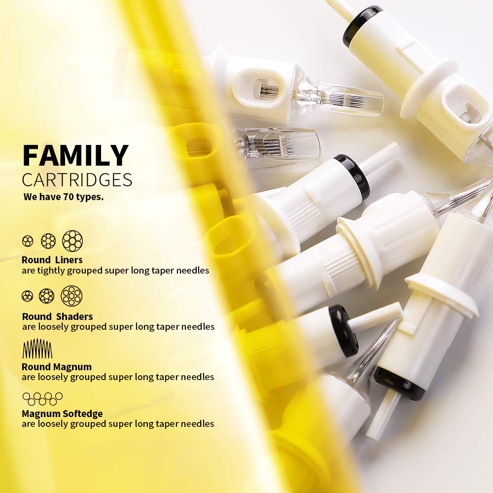 HAWINK Tattoo Cartridge Needles #10 Bugpin 5-Round Shader M-Taper, 20pcs