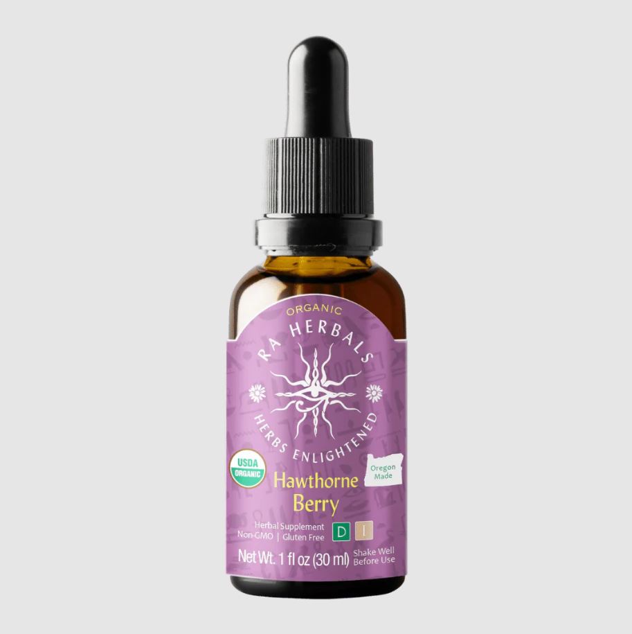 Organic Hawthorn Berry Tincture - CARDIOVASCULAR, HIGH BLOOD PRESSURE, CHOLESTOROL