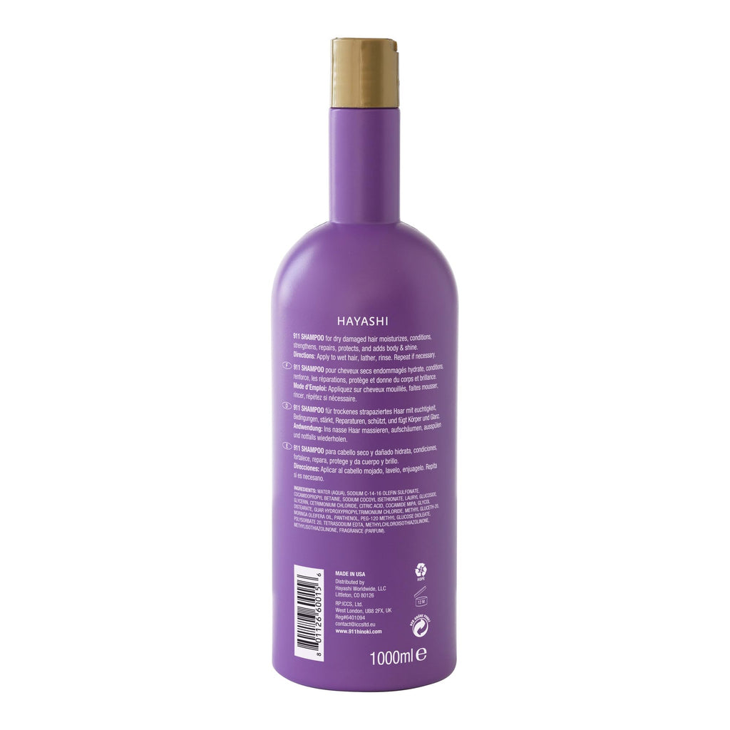 Hayashi System 911 Shampoo 1000 ml – Sulfate-Free, Color-Safe Hair Care