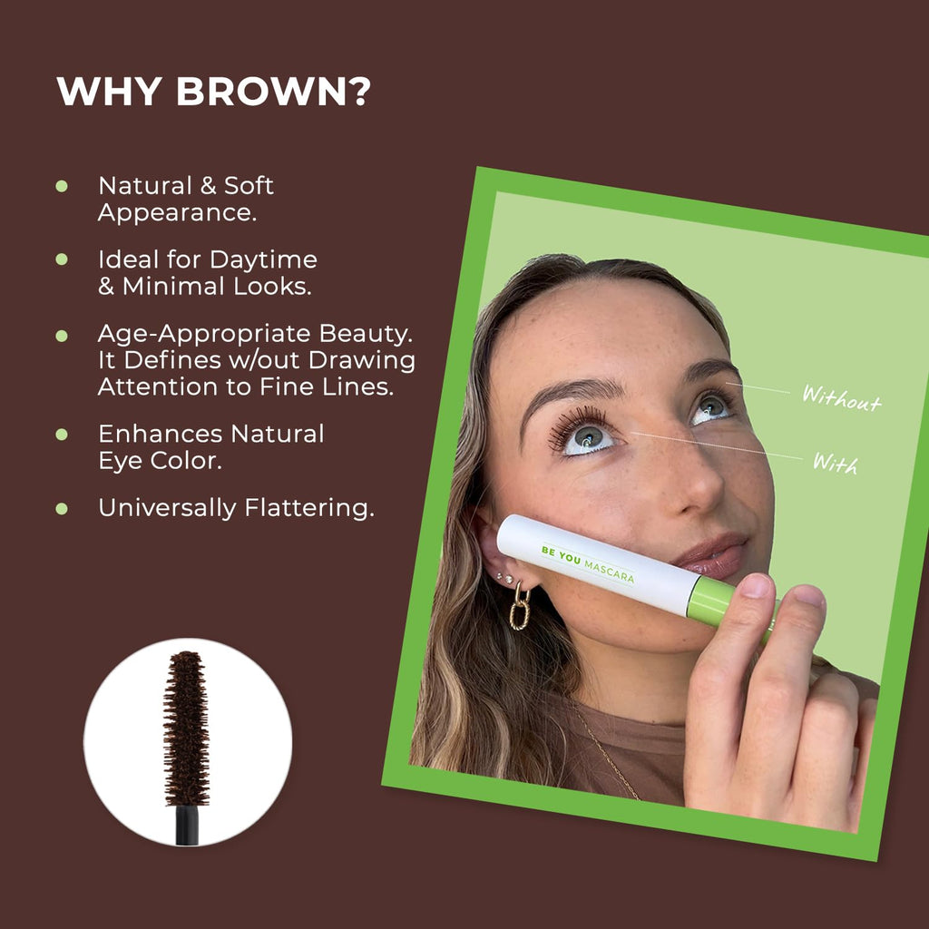 NEW! MAGIC BROWN BE YOU MASCARA by HBY – Lash Perfecting Gel, Buildable & Vegan