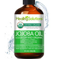 Healing Solutions Jojoba Oil – 8 oz Organic, Cold-Pressed, Unrefined