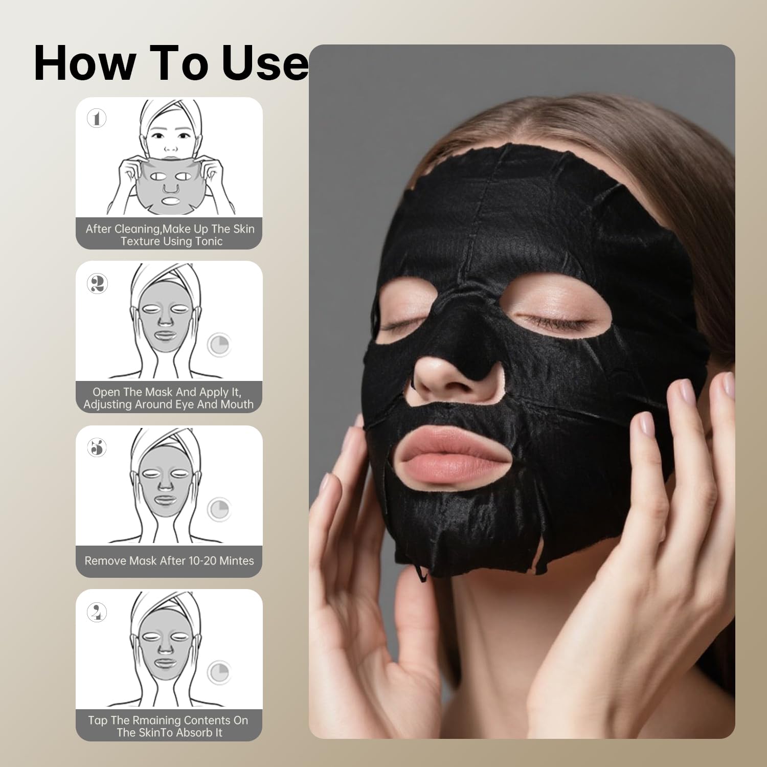HEALOINE Deep Collagen Mask with Hyaluronic Acid – Overnight Firming, 500ppm Collagen, 30g x10
