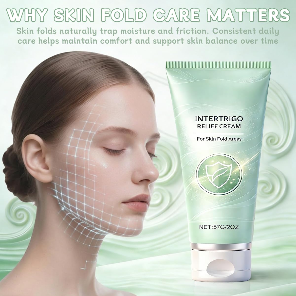 Healora Intertrigo Cream – Non-Steroid Skin Fold Care with Zinc Oxide & Undecylenic Acid