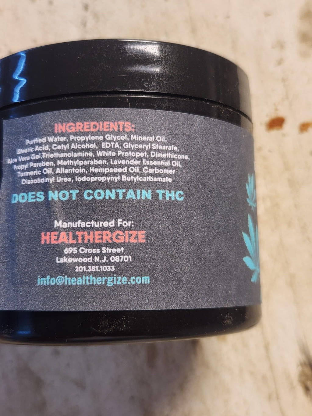 Healthergize Hemp Cream Maximum Strength — Full Body Hemp Lotion, Non-Greasy, USA Made