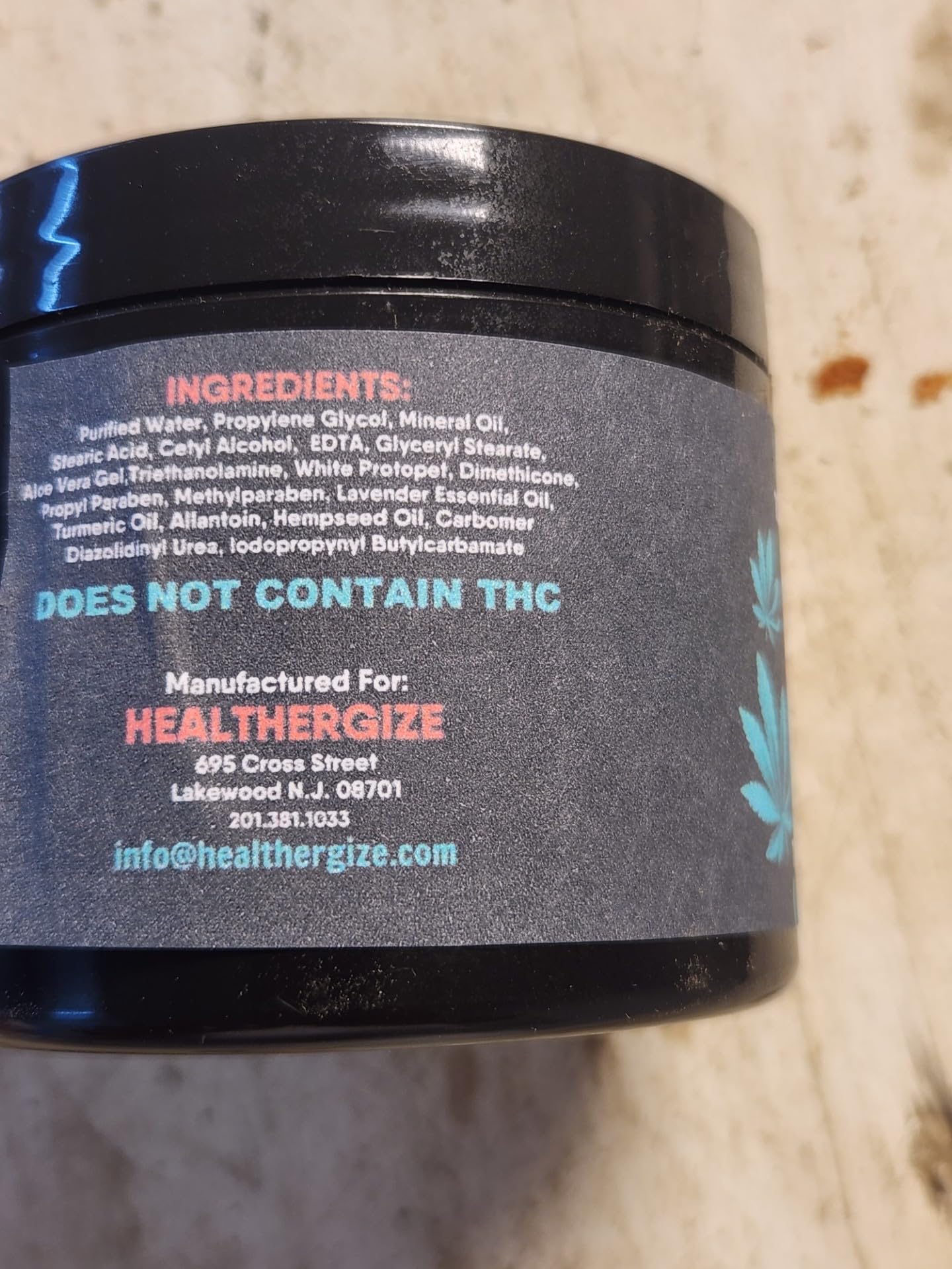 Healthergize Hemp Cream Maximum Strength — Full Body Hemp Lotion, Non-Greasy, USA Made