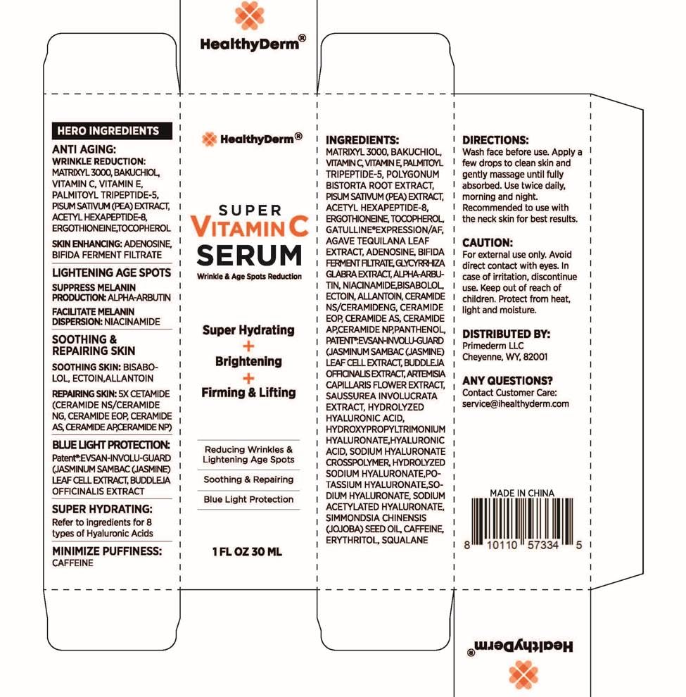HealthyDerm Super Vitamin C Serum for Women Over 70 – Pack of 3 | Niacinamide, Hyaluronic Acid, Peptides, Bakuchiol, Vitamin E