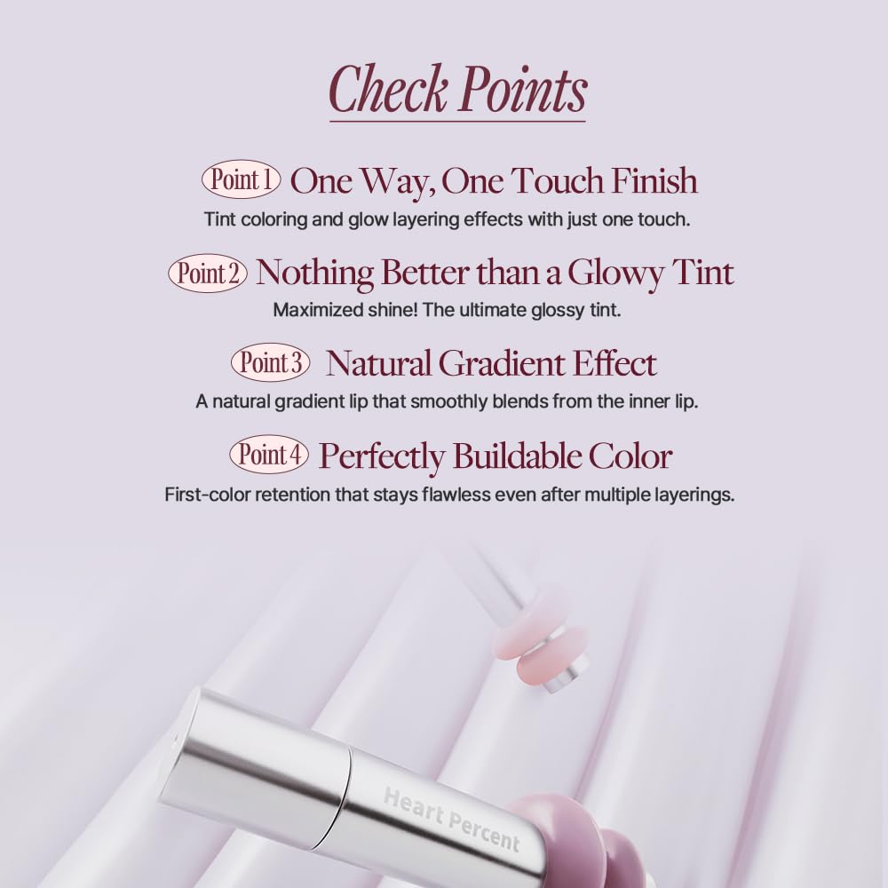 Heart Percent Dote On Mood Glowy Tint Fig Jam – One-Way Glossy Lip Color