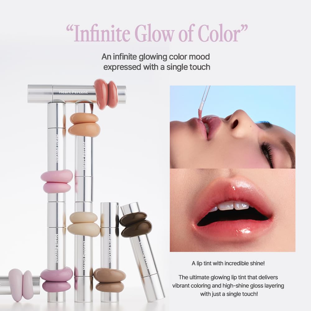 Heart Percent Dote On Mood One Way Glowy Tint Teddy Mocha #14 – Glossy Lip Tint
