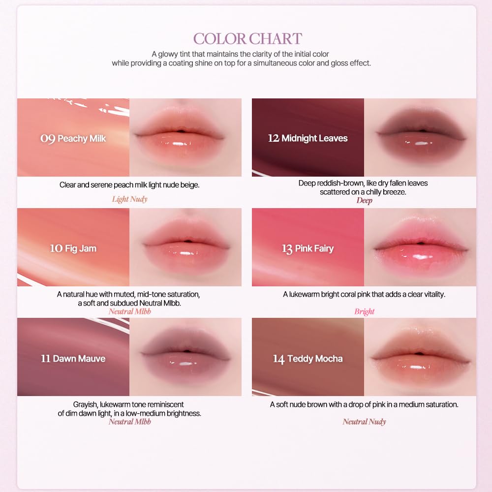 Heart Percent Dote On Mood One Way Glowy Tint Earthy Brown 08 Lip Gloss Tint