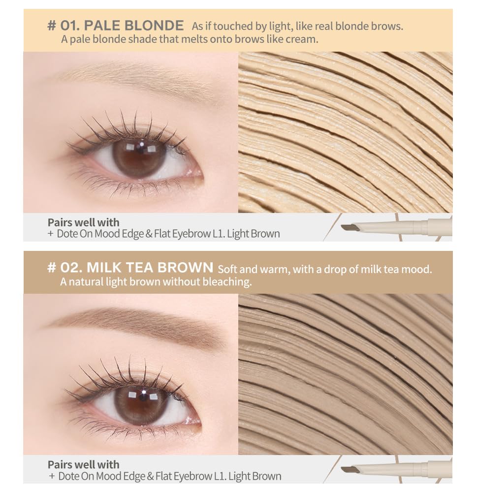 Heart Percent Dote On Mood Browcara – Waterproof, Long-Lasting Brow Color Mascara (Stone Ash 05)