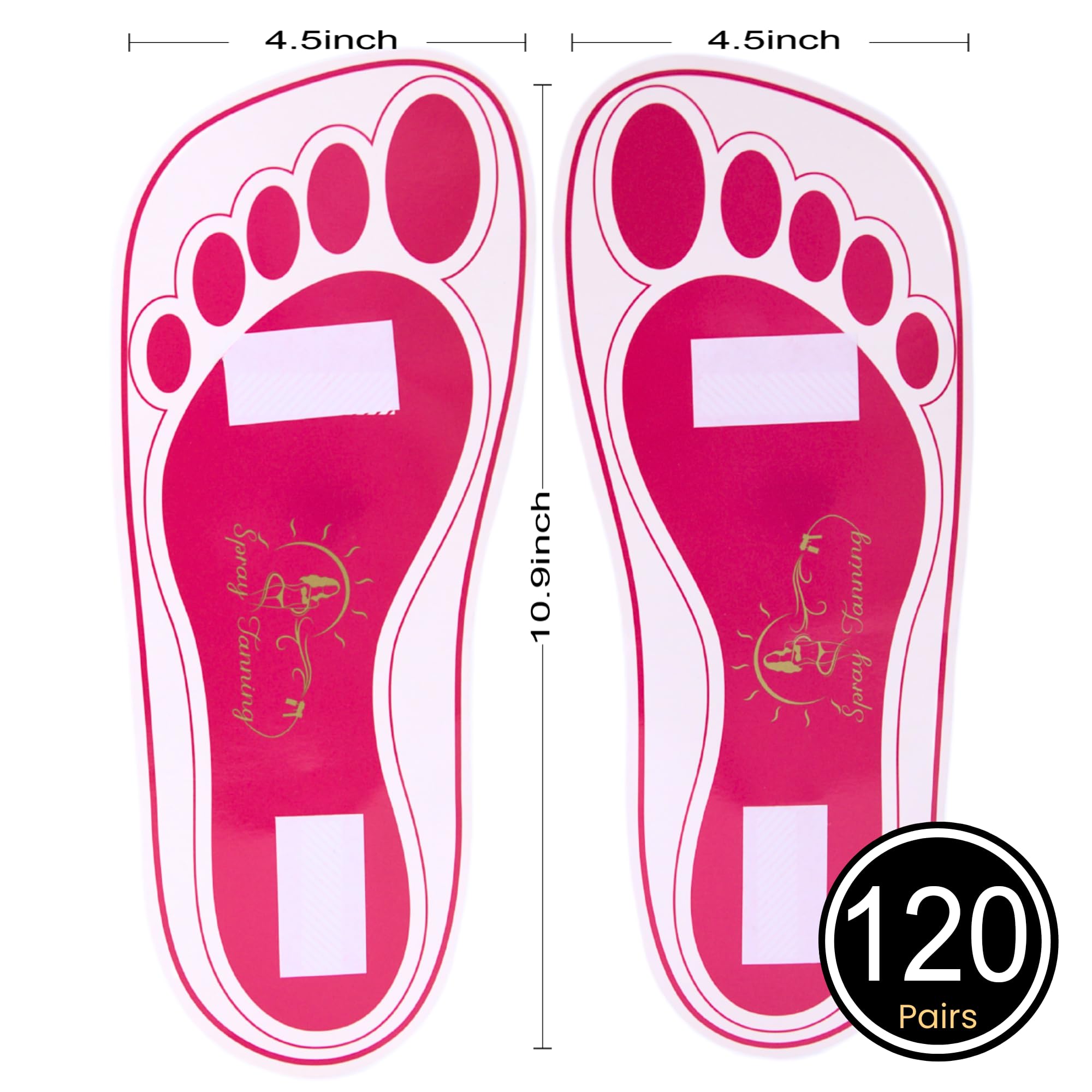 HeeStar 120 Pairs Disposable Spray Tan Feet Pads – Deluxe Hygienic Foot Protection for Salons & Home
