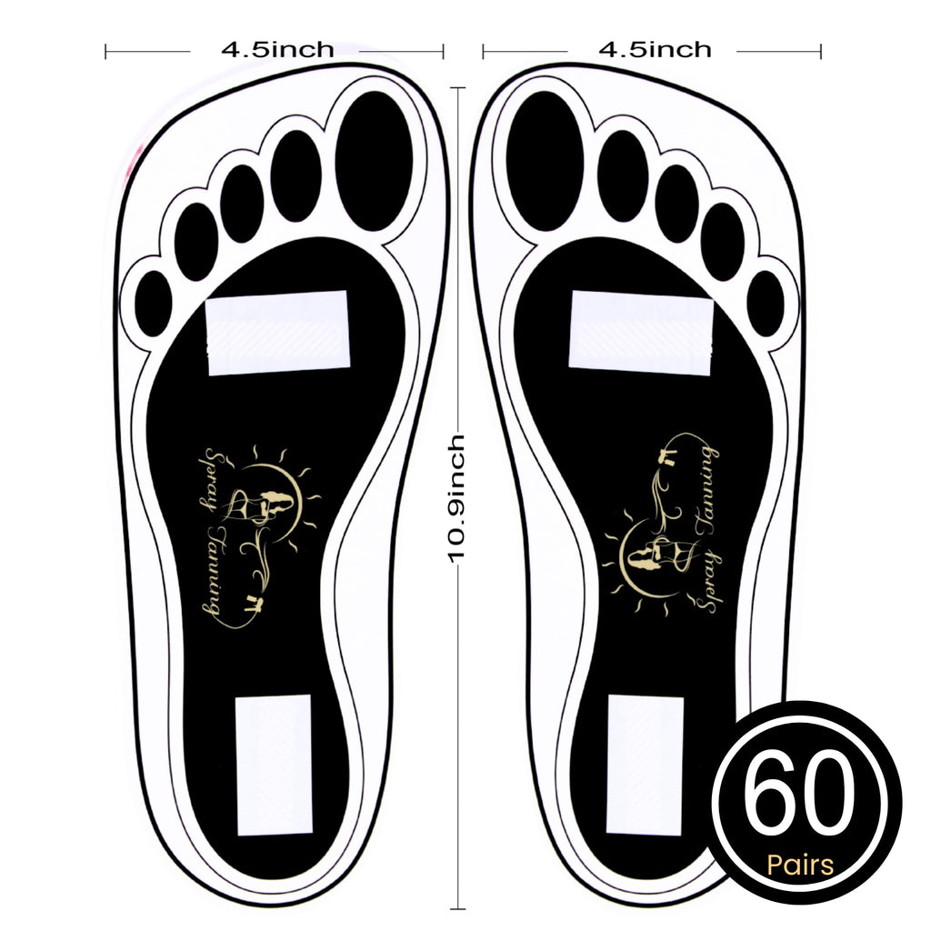 HeeStar 60 Pairs Disposable Black Tanning Feet Pads – Soles Protection for Spray Tans