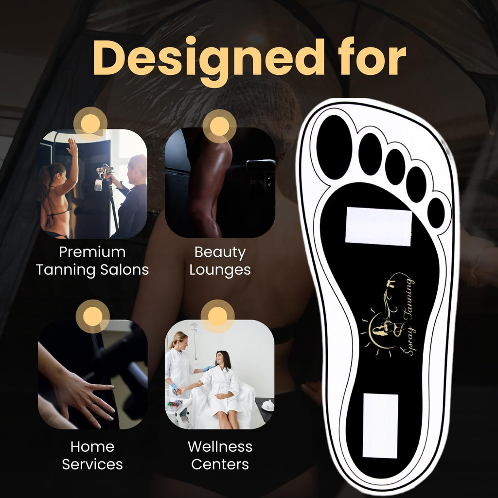 HeeStar 60 Pairs Disposable Black Tanning Feet Pads – Soles Protection for Spray Tans
