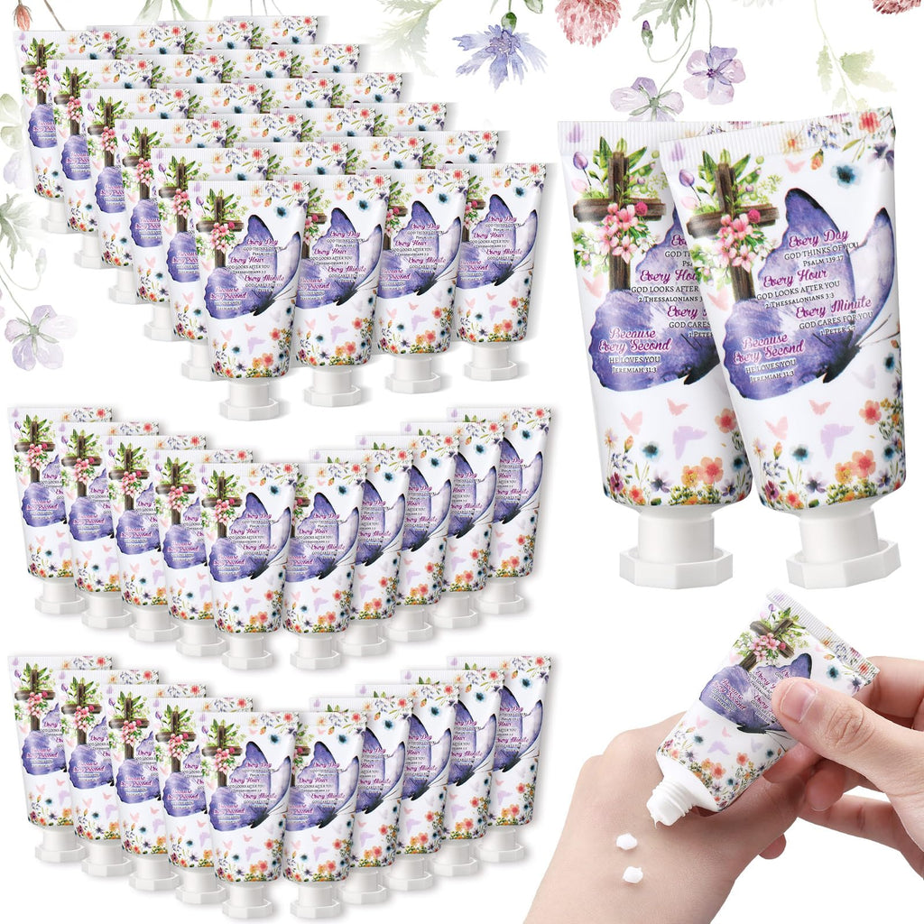 Heigble 50-Pack Christian Hand Lotion Gift Set – Bible Verse, Cherry Blossom Scent